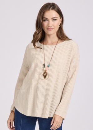 Mudflower Cable Texture Necklace Top